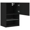 TV-kaapit LED-valoilla 2 kpl musta 40,5x30x60 cm