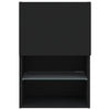 TV-kaapit LED-valoilla 2 kpl musta 40,5x30x60 cm