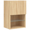TV-taso LED-valoilla Sonoma-tammi 40,5x30x60 cm