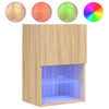 TV-kaapit LED-valoilla 2 kpl Sonoma-tammi 40,5x30x60 cm