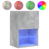TV-taso LED-valoilla betoninharmaa 40,5x30x60 cm