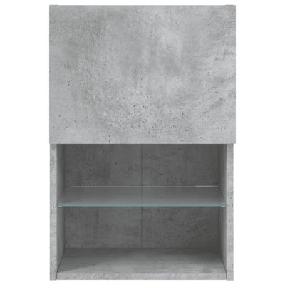 TV-taso LED-valoilla betoninharmaa 40,5x30x60 cm