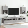 TV-taso LED-valoilla harmaa Sonoma 40,5x30x60 cm