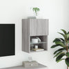 TV-taso LED-valoilla harmaa Sonoma 40,5x30x60 cm
