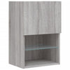 TV-taso LED-valoilla harmaa Sonoma 40,5x30x60 cm