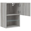 TV-taso LED-valoilla harmaa Sonoma 40,5x30x60 cm