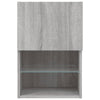 TV-taso LED-valoilla harmaa Sonoma 40,5x30x60 cm