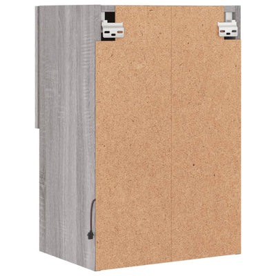 TV-taso LED-valoilla harmaa Sonoma 40,5x30x60 cm