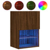 TV-kaappi LED-valoilla ruskea tammi 40,5x30x60 cm