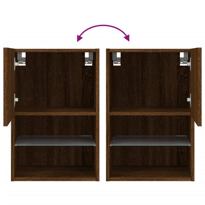 Ruskea tammi tv-kaappi Misu 40,5x30x60cm (led-valoilla)