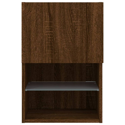 TV-kaappi LED-valoilla ruskea tammi 40,5x30x60 cm