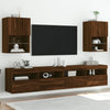 TV-kaapit LED-valoilla 2 kpl ruskea tammi 40,5x30x60 cm
