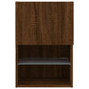 TV-kaapit LED-valoilla 2 kpl ruskea tammi 40,5x30x60 cm