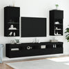 TV-kaappi LED-valoilla musta 40,5x30x90 cm