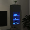 TV-kaappi LED-valoilla musta 40,5x30x90 cm