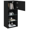 TV-kaappi LED-valoilla musta 40,5x30x90 cm