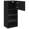 TV-kaappi LED-valoilla musta 40,5x30x90 cm