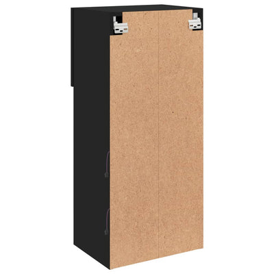 TV-kaappi LED-valoilla musta 40,5x30x90 cm