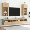 TV-kaappi LED-valoilla Sonoma-tammi 40,5x30x90 cm