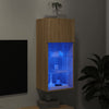 TV-kaappi LED-valoilla Sonoma-tammi 40,5x30x90 cm