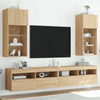 TV-kaapit LED-valoilla 2 kpl Sonoma-tammi 40,5x30x90 cm