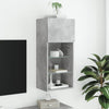 TV-kaappi LED-valoilla betoninharmaa 40,5x30x90 cm