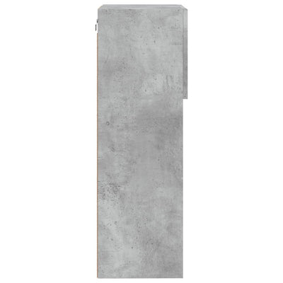 TV-kaappi LED-valoilla betoninharmaa 40,5x30x90 cm