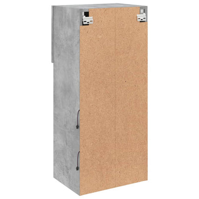 TV-kaappi LED-valoilla betoninharmaa 40,5x30x90 cm