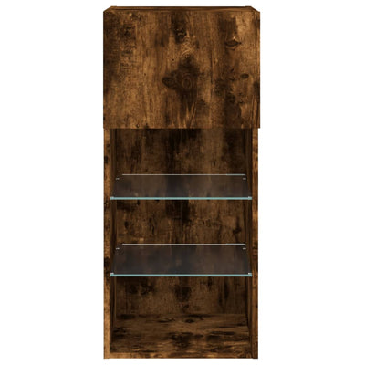 TV-kaappi LED-valoilla savutammi 40,5x30x90 cm