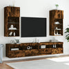 TV-kaapit LED-valoilla 2 kpl savutammi 40,5x30x90 cm