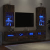 TV-kaapit LED-valoilla 2 kpl savutammi 40,5x30x90 cm