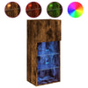 TV-kaapit LED-valoilla 2 kpl savutammi 40,5x30x90 cm
