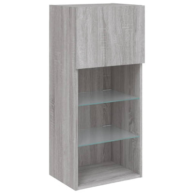 TV-kaappi LED-valoilla harmaa Sonoma 40,5x30x90 cm