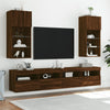 TV-kaappi LED-valoilla ruskea tammi 40,5x30x90 cm