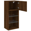 TV-kaappi LED-valoilla ruskea tammi 40,5x30x90 cm
