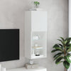 TV-kaappi LED-valoilla valkoinen 40,5x30x102 cm