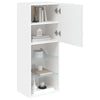TV-kaappi LED-valoilla valkoinen 40,5x30x102 cm