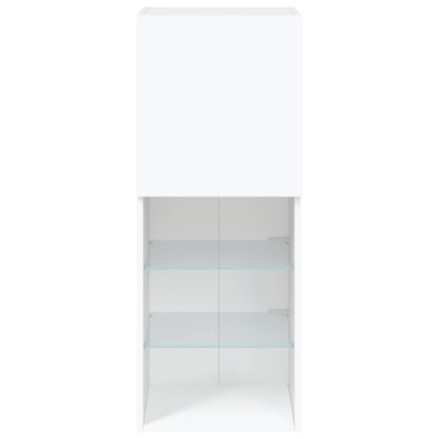 TV-kaappi LED-valoilla valkoinen 40,5x30x102 cm