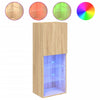 TV-kaappi LED-valoilla Sonoma-tammi 40,5x30x102 cm