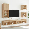 TV-kaappi LED-valoilla Sonoma-tammi 40,5x30x102 cm