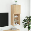 TV-kaappi LED-valoilla Sonoma-tammi 40,5x30x102 cm