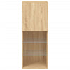 TV-kaappi LED-valoilla Sonoma-tammi 40,5x30x102 cm