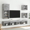 TV-kaappi LED-valoilla betoninharmaa 40,5x30x102 cm