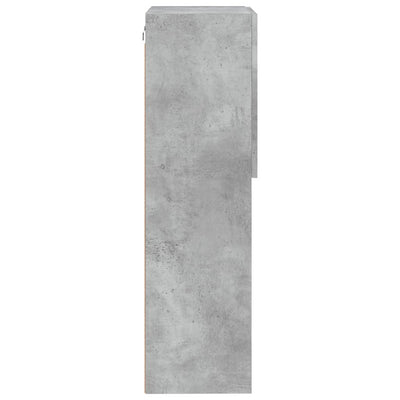 TV-kaappi LED-valoilla betoninharmaa 40,5x30x102 cm