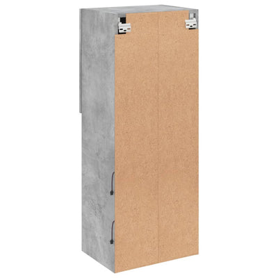 TV-kaappi LED-valoilla betoninharmaa 40,5x30x102 cm