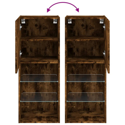 Savutammi tv-kaappi led-valoilla Misu 40,5x30x102cm