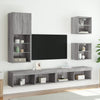 TV-kaappi LED-valoilla harmaa Sonoma 40,5x30x102 cm