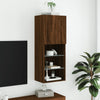 TV-kaappi LED-valoilla ruskea tammi 40,5x30x102 cm