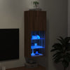 TV-kaappi LED-valoilla ruskea tammi 40,5x30x102 cm