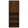 TV-kaappi LED-valoilla ruskea tammi 40,5x30x102 cm